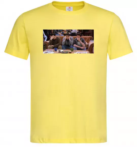 Мужская футболка Друзья Джоуи Росс Чендлер Лимонный фото