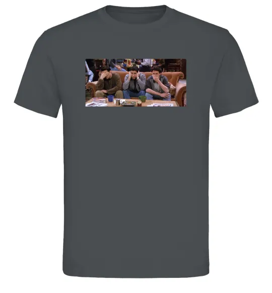 Мужская футболка Друзья Джоуи Росс Чендлер Графит фото