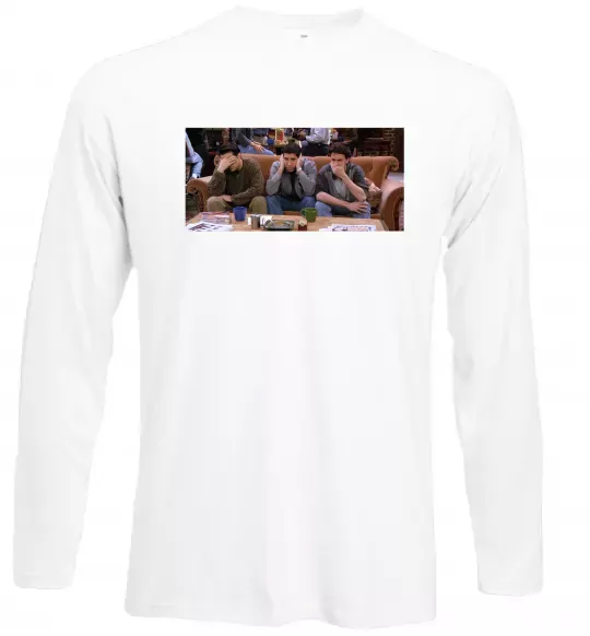 Лонгслив Друзья Джоуи Росс Чендлер Белый фото