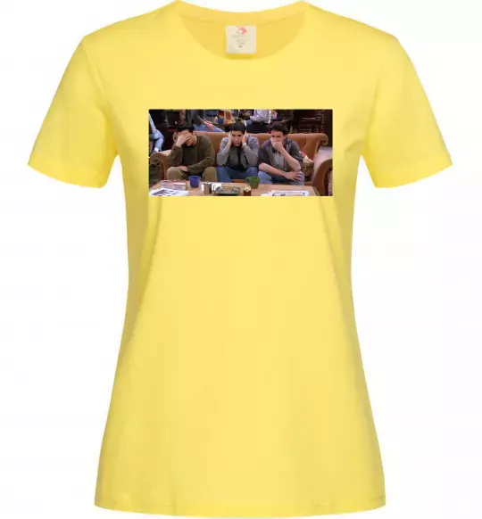 Женская футболка Друзья Джоуи Росс Чендлер Лимонный фото