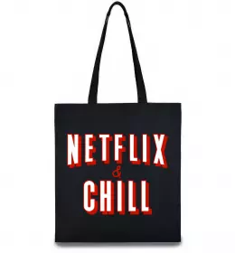 Эко-сумка Netflix and chill Черный фото