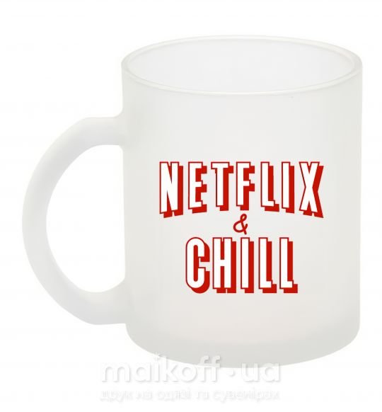 Чашка стеклянная Netflix and chill Фроузен фото