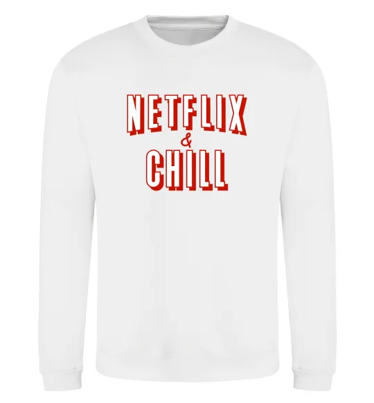 Свитшот Netflix and chill Белый фото
