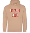 Женская толстовка (худи) Netflix and chill Песочный фото
