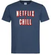Чоловіча футболка Netflix and chill Темно-синій Чоловіча футболка Netflix and chill Темно-синій фото