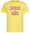 Мужская футболка Netflix and chill Лимонный фото