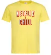 Чоловіча футболка Netflix and chill Лимонний Чоловіча футболка Netflix and chill Лимонний фото