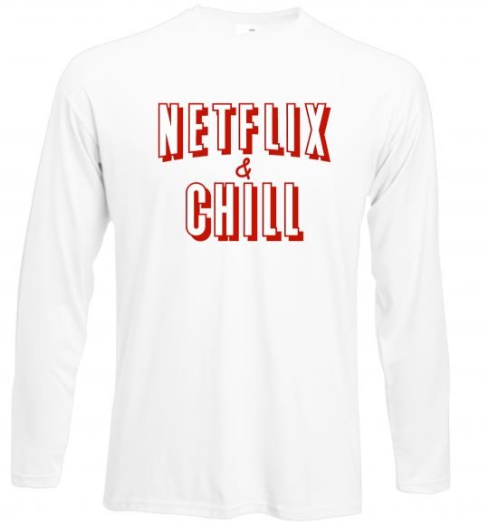 Реглан Netflix and chill Белый фото