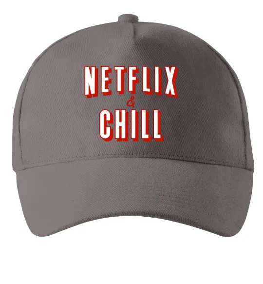 Кепка Netflix and chill Серый фото