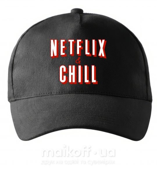 Кепка Netflix and chill Черный фото