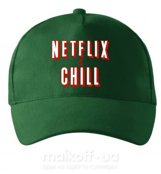 Кепка Netflix and chill Темно-зеленый фото