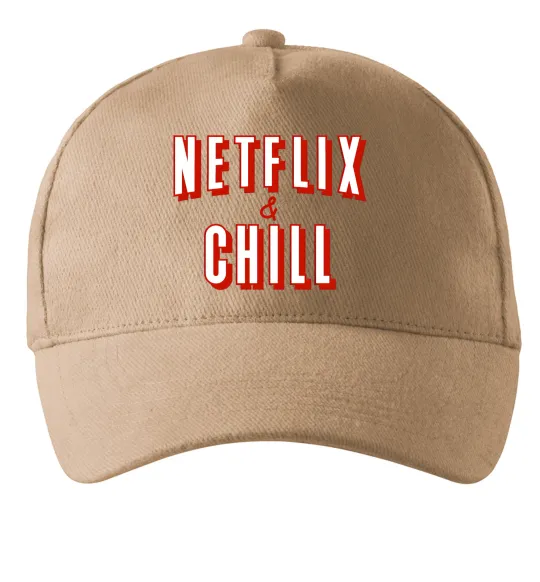 Кепка Netflix and chill Пісочний фото