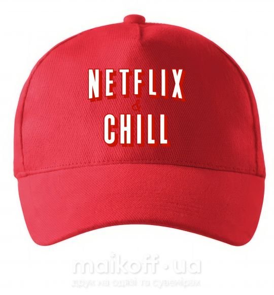 Кепка Netflix and chill Червоний фото