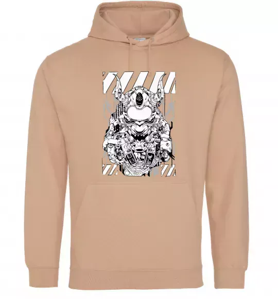 Женская толстовка (худи) Cyberpunk scetch Песочный фото