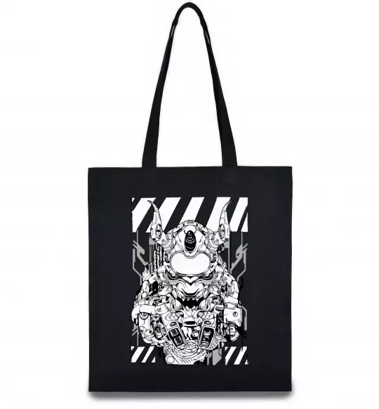 Еко-сумка Cyberpunk scetch Чорний фото