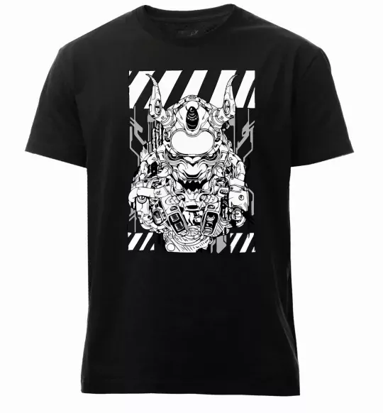 Мужская премиум футболка Cyberpunk scetch Черный фото