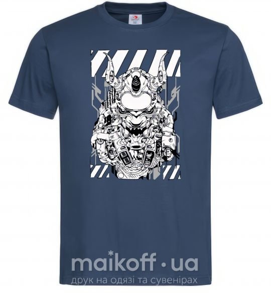 Мужская футболка Cyberpunk scetch Темно-синий фото