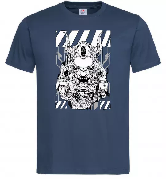 Мужская футболка Cyberpunk scetch Темно-синий фото