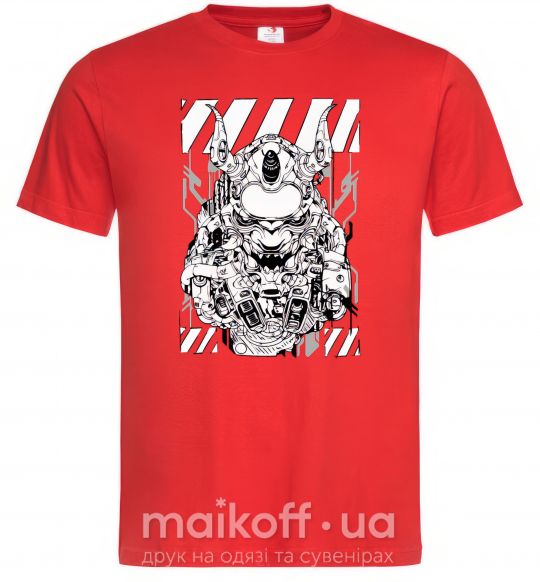 Мужская футболка Cyberpunk scetch Красный фото