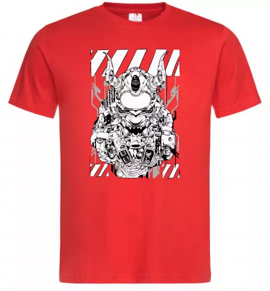 Мужская футболка Cyberpunk scetch Красный фото