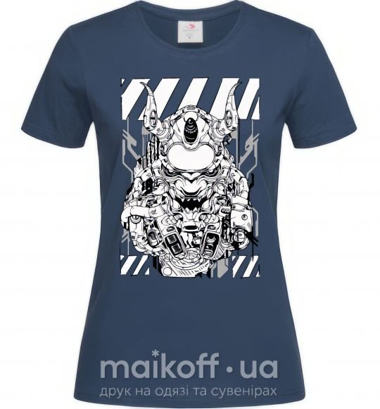 Женская футболка Cyberpunk scetch Темно-синий фото