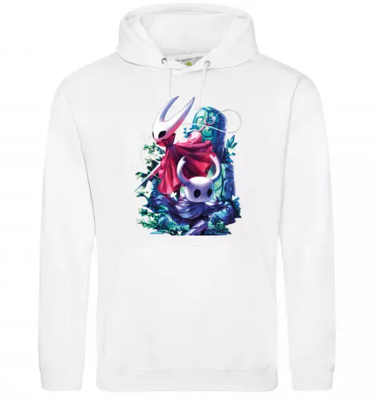 Мужская толстовка (худи) Hollow knight color Белый фото