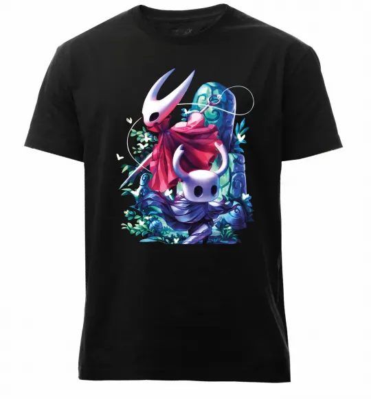 Мужская премиум футболка Hollow knight color Черный фото