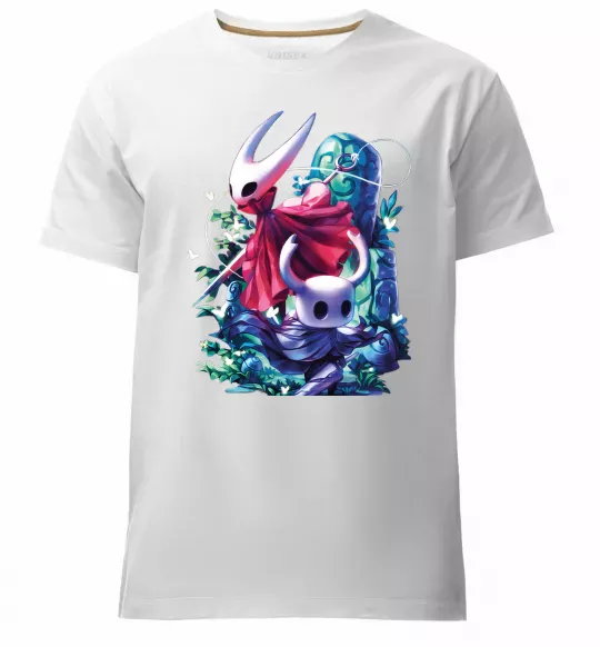 Мужская премиум футболка Hollow knight color Белый фото