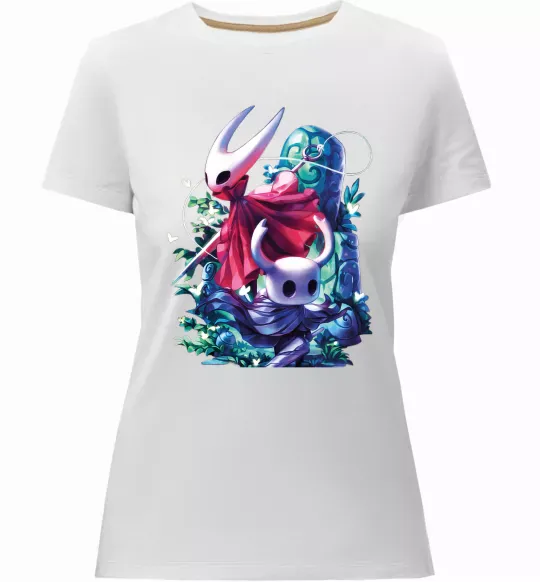 Женская премиум футболка Hollow knight color Белый фото