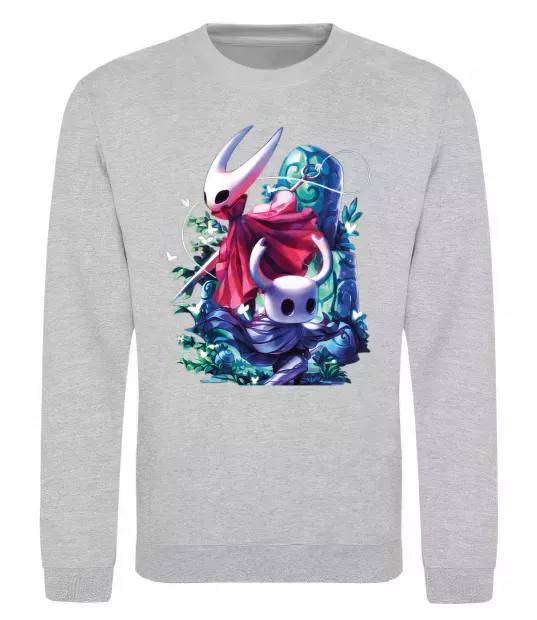 Свитшот Hollow knight color Серый меланж фото