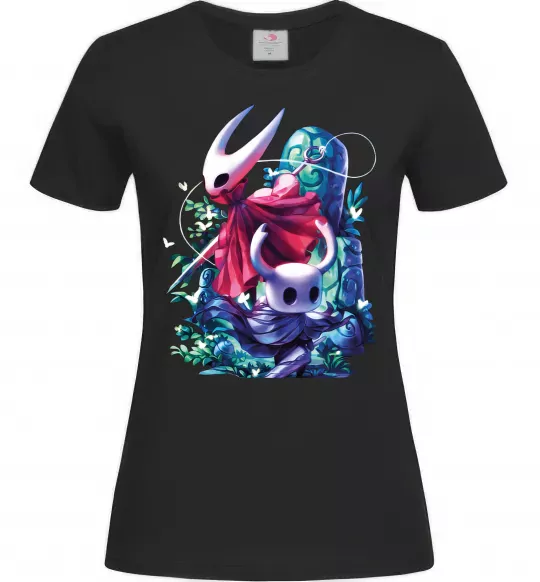 Жіноча футболка Hollow knight color Чорний фото