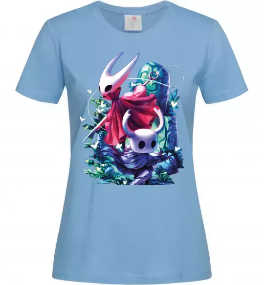 Жіноча футболка Hollow knight color Блакитний фото