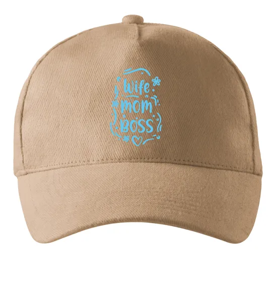 Кепка Wife mom boss Пісочний фото