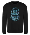 Свитшот Wife mom boss Черный фото