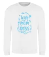 Свитшот Wife mom boss Белый фото
