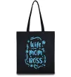 Еко-сумка Wife mom boss Чорний фото