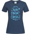 Женская футболка Wife mom boss Темно-синий фото