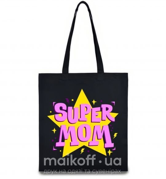 Еко-сумка SUPER MOM Чорний фото
