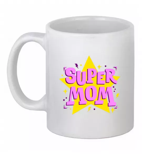 Чашка керамічна SUPER MOM Білий фото