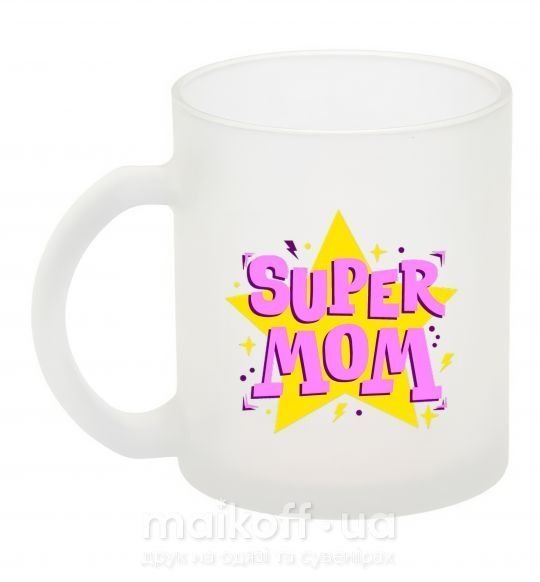 Чашка скляна SUPER MOM Фроузен фото