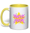 Чашка с цветной ручкой SUPER MOM Солнечно желтый Чашка с цветной ручкой SUPER MOM Солнечно желтый фото