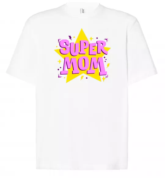Футболка Оверсайз SUPER MOM Білий фото