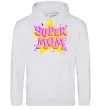 Женская толстовка (худи) SUPER MOM Серый меланж Женская толстовка (худи) SUPER MOM Серый меланж фото