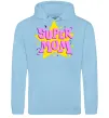 Женская толстовка (худи) SUPER MOM Голубой Женская толстовка (худи) SUPER MOM Голубой фото