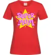 Женская футболка SUPER MOM Красный фото