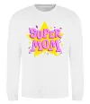 Свитшот SUPER MOM Белый фото