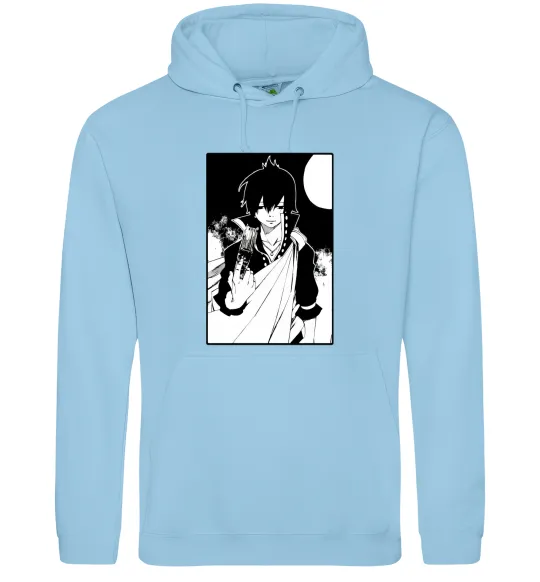 Чоловіча толстовка (худі) Fairy Tail zeref Блакитний фото