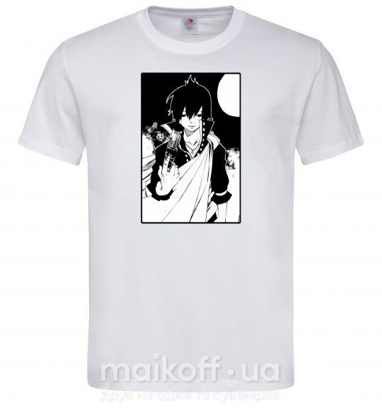 Мужская футболка Fairy Tail zeref Белый фото