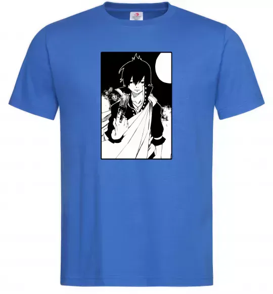 Мужская футболка Fairy Tail zeref Ярко-синий фото