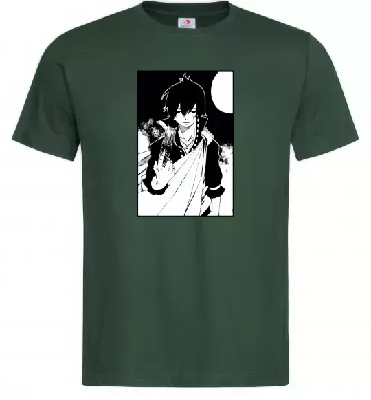 Мужская футболка Fairy Tail zeref Темно-зеленый фото